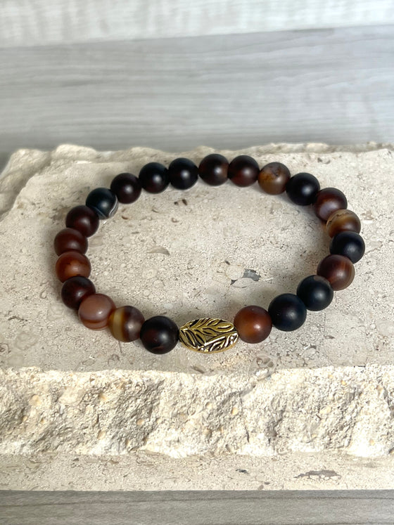 Brown Agate Gemstone Bracelet