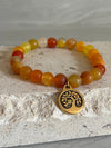 Orange Agate Gemstone Bracelet