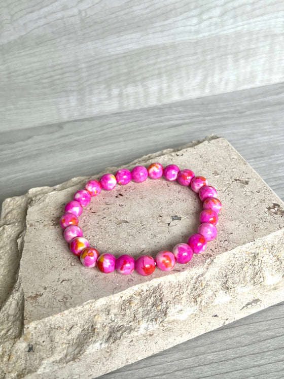 Pink Jasper Gemstone Bracelet