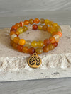 Orange Agate Gemstone Bracelet