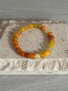 Orange Agate Gemstone Bracelet