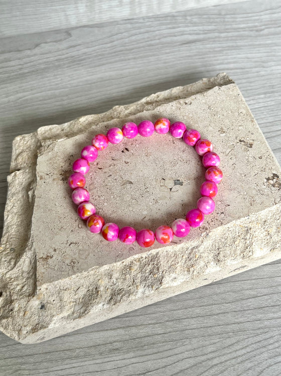 Pink Jasper Gemstone Bracelet