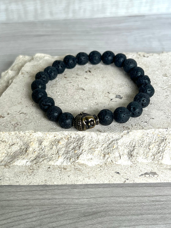 Buddha Lava Gemstone Bracelet