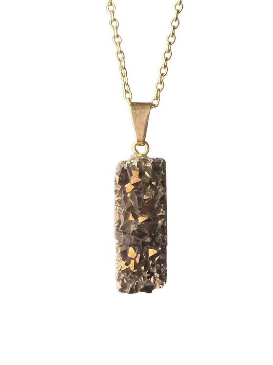 The Gold Amethyst Stone Necklace