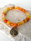 Orange Agate Gemstone Bracelet